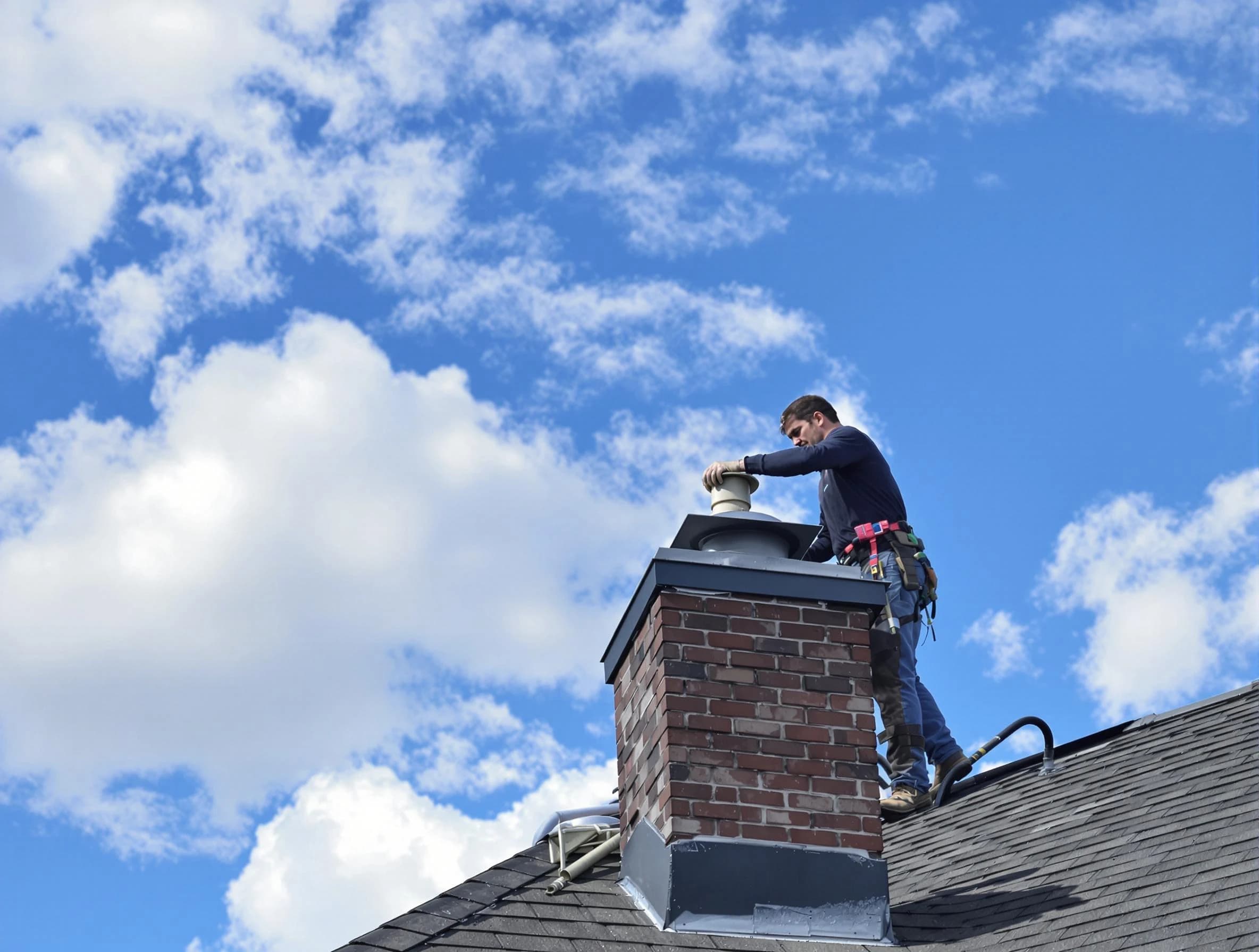 Mead Chimney Sweep installing a sturdy chimney cap in Mead, CO