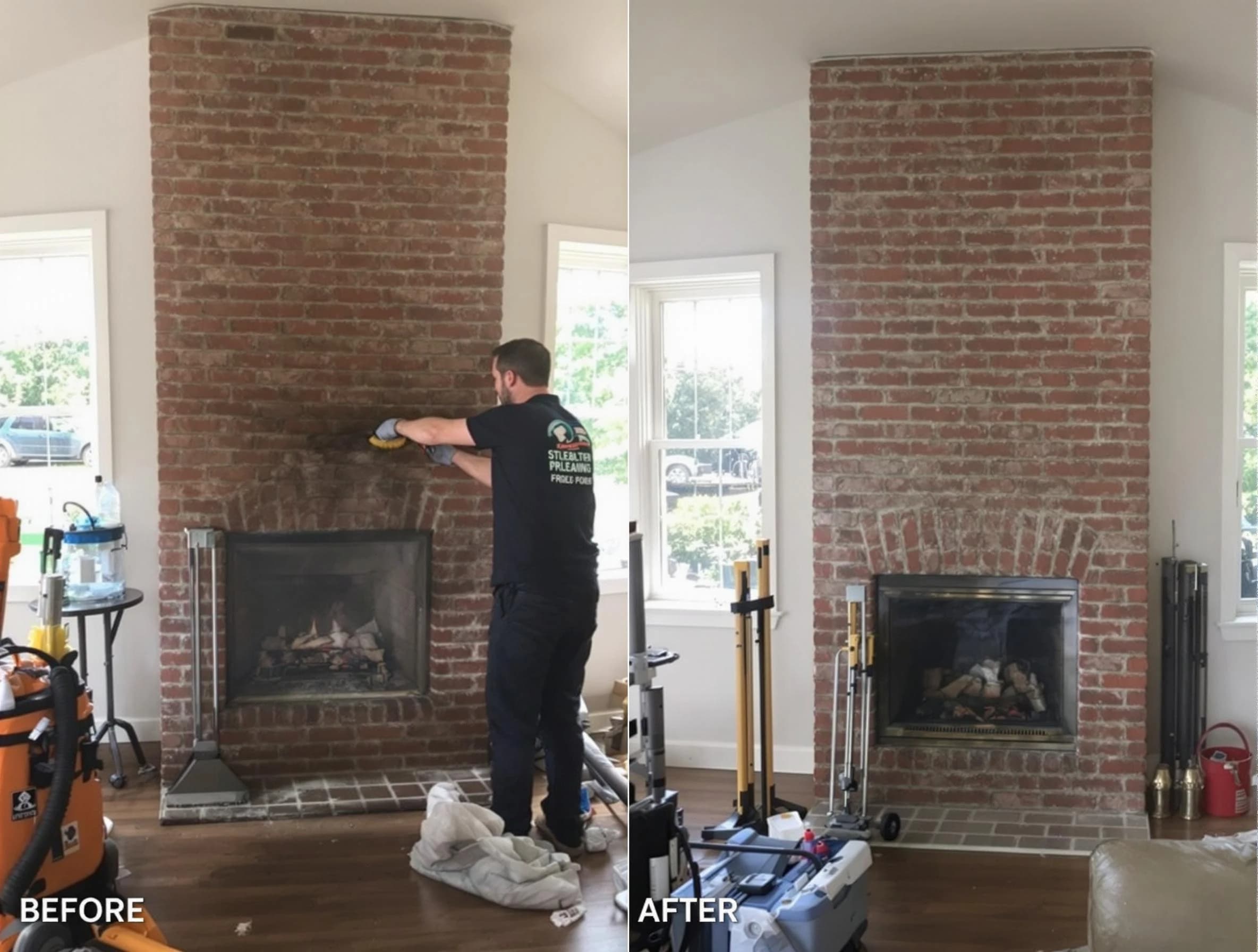 Finished chimney sweeping service by Mead Chimney Sweep in Mead, CO