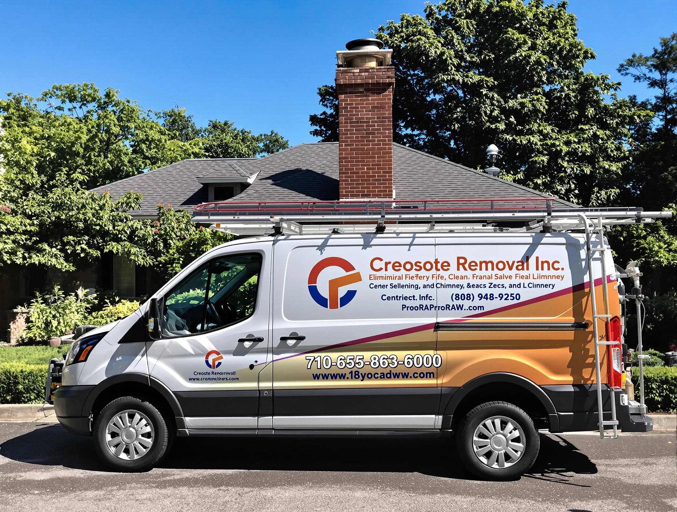 Mead Chimney Sweep technician removing creosote safely in Mead, CO