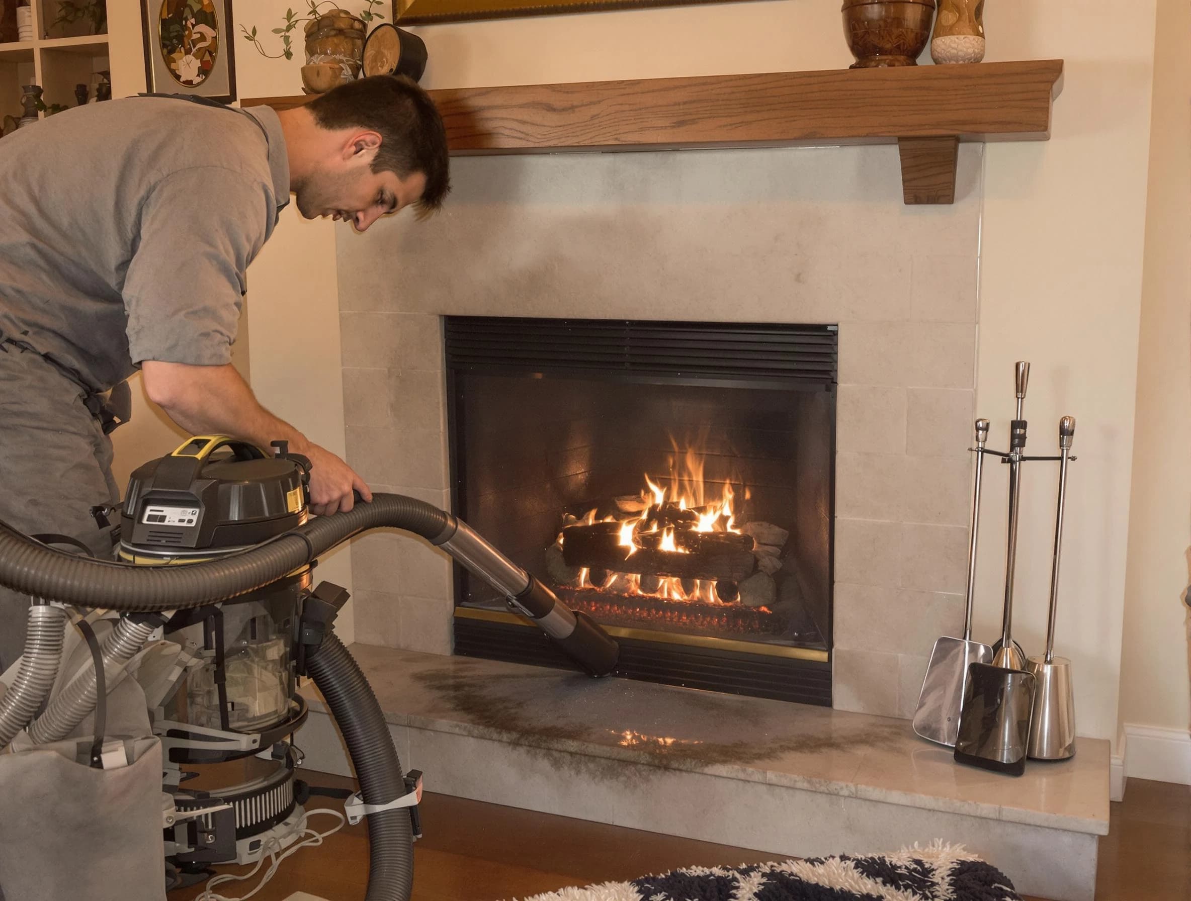 Routine fireplace upkeep by Mead Chimney Sweep in Mead, CO