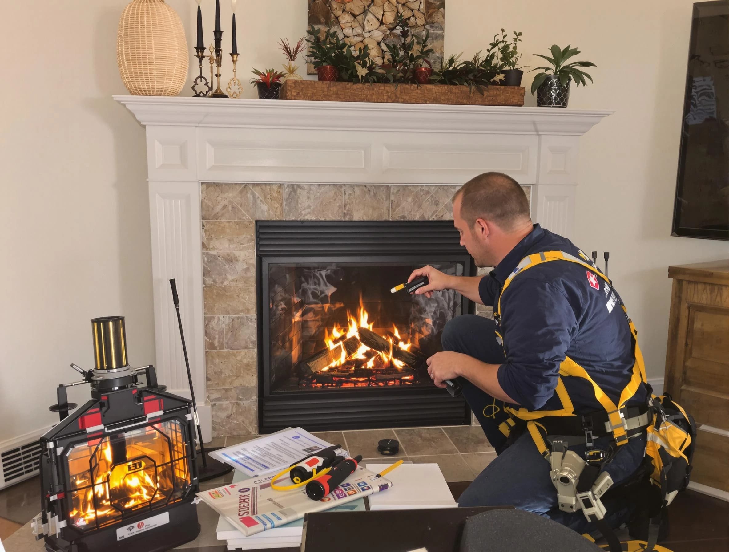 Safety-focused fireplace inspection by Mead Chimney Sweep in Mead, CO