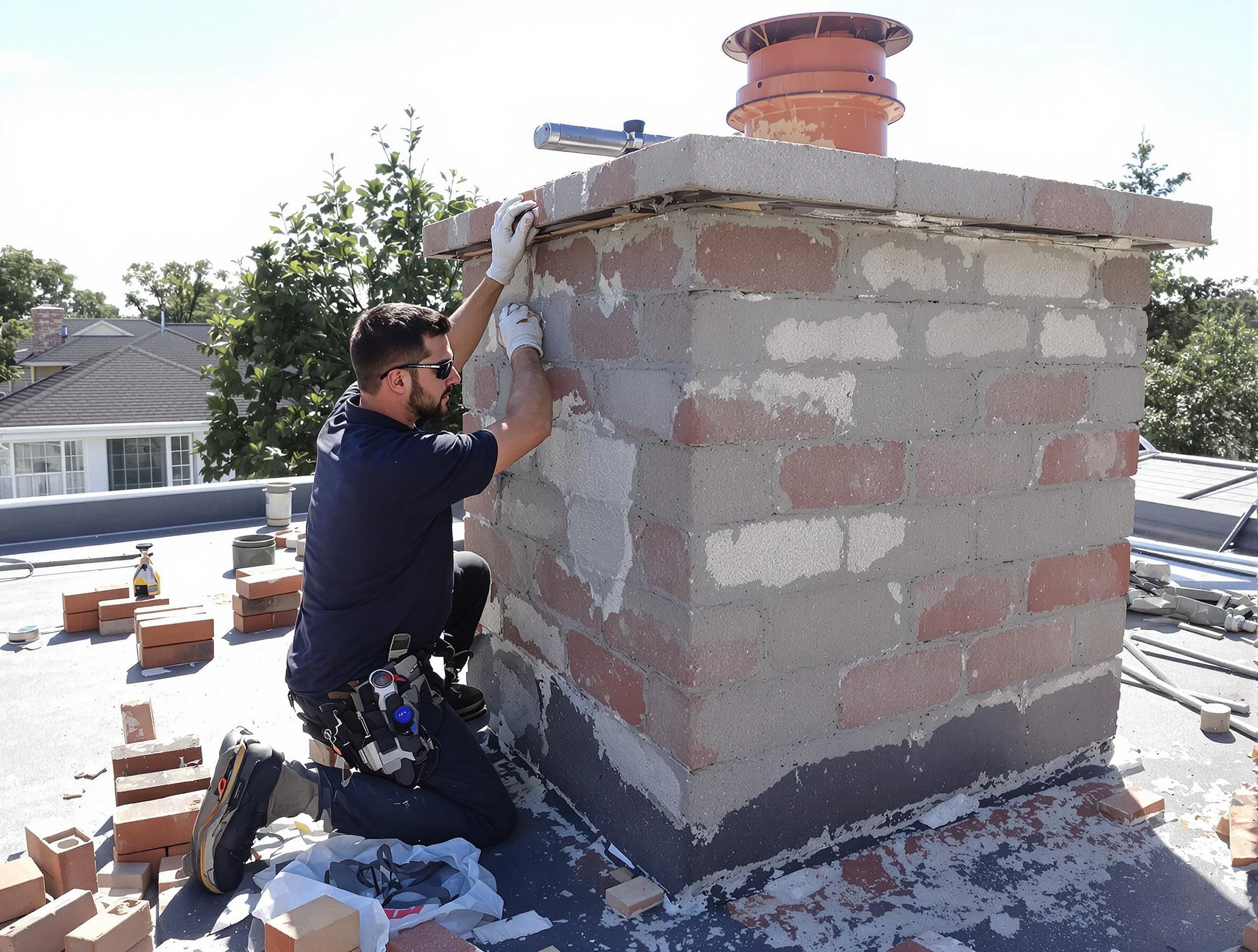 Advanced chimney repair process by Mead Chimney Sweep in Mead, CO