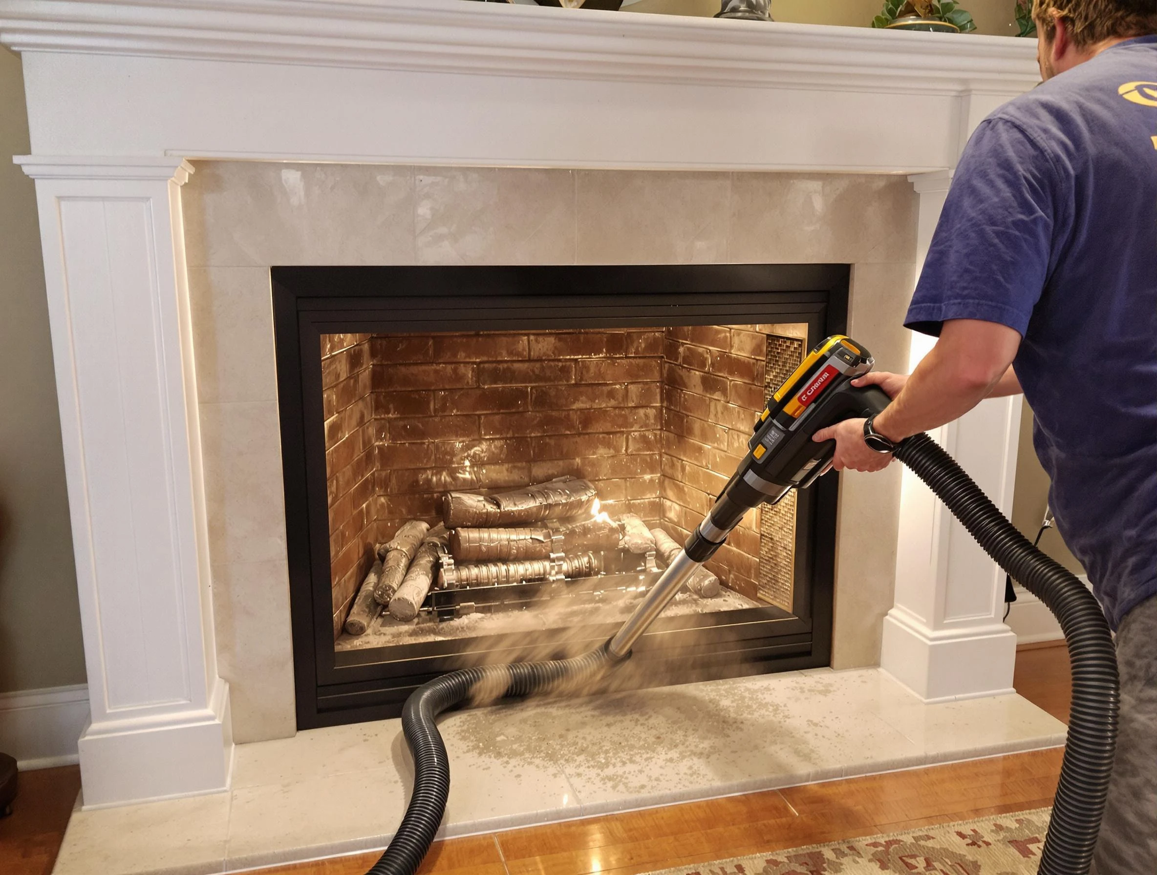 Fireplace cleaning performed by Mead Chimney Sweep in Mead, CO