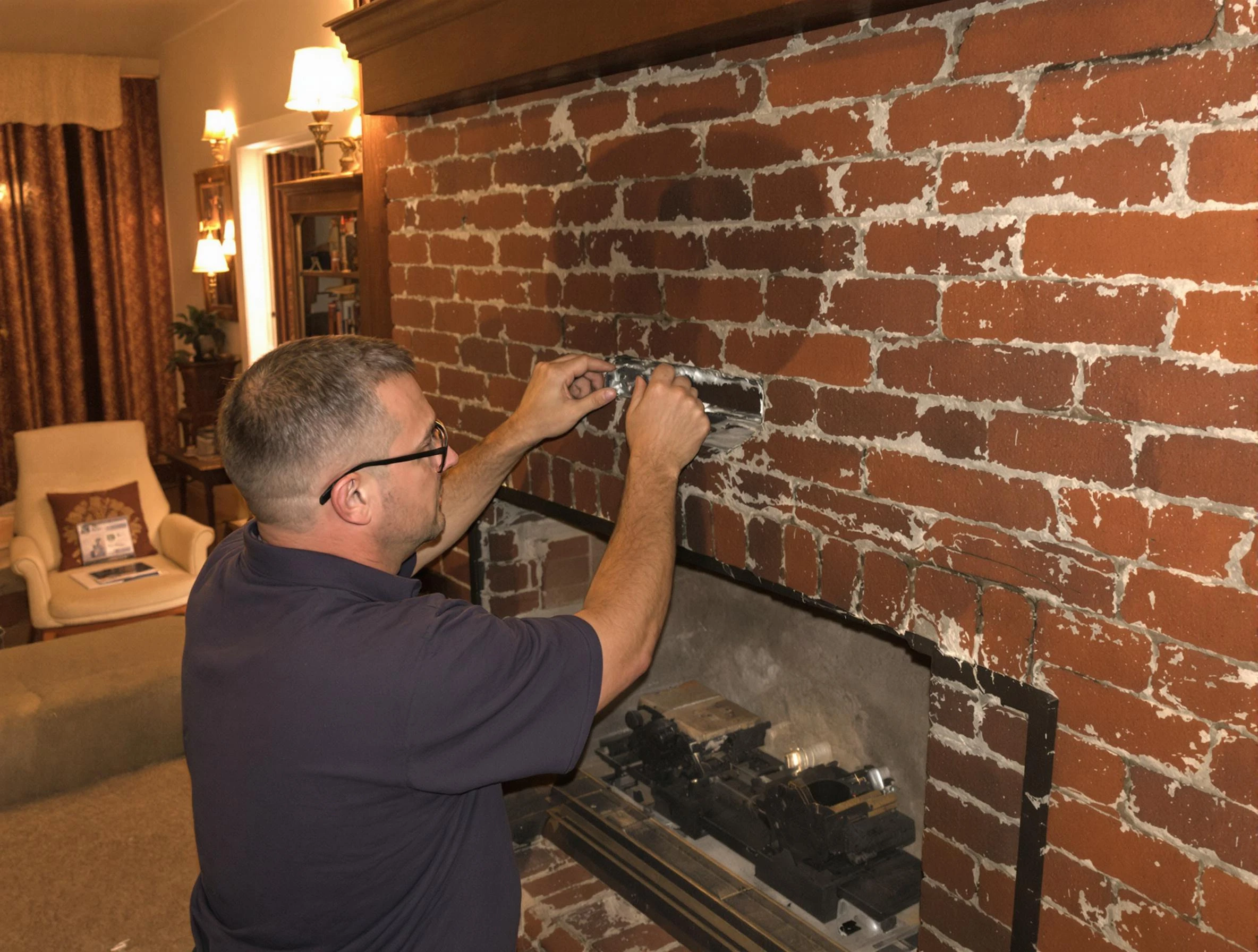 Mead Chimney Sweep expert fixing a fireplace in Mead, CO